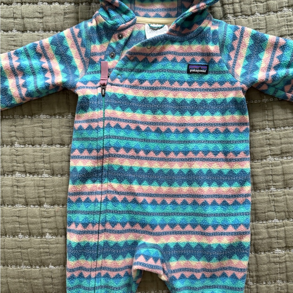 Patagonia Kids' Blue and Pink Patterned One Piece